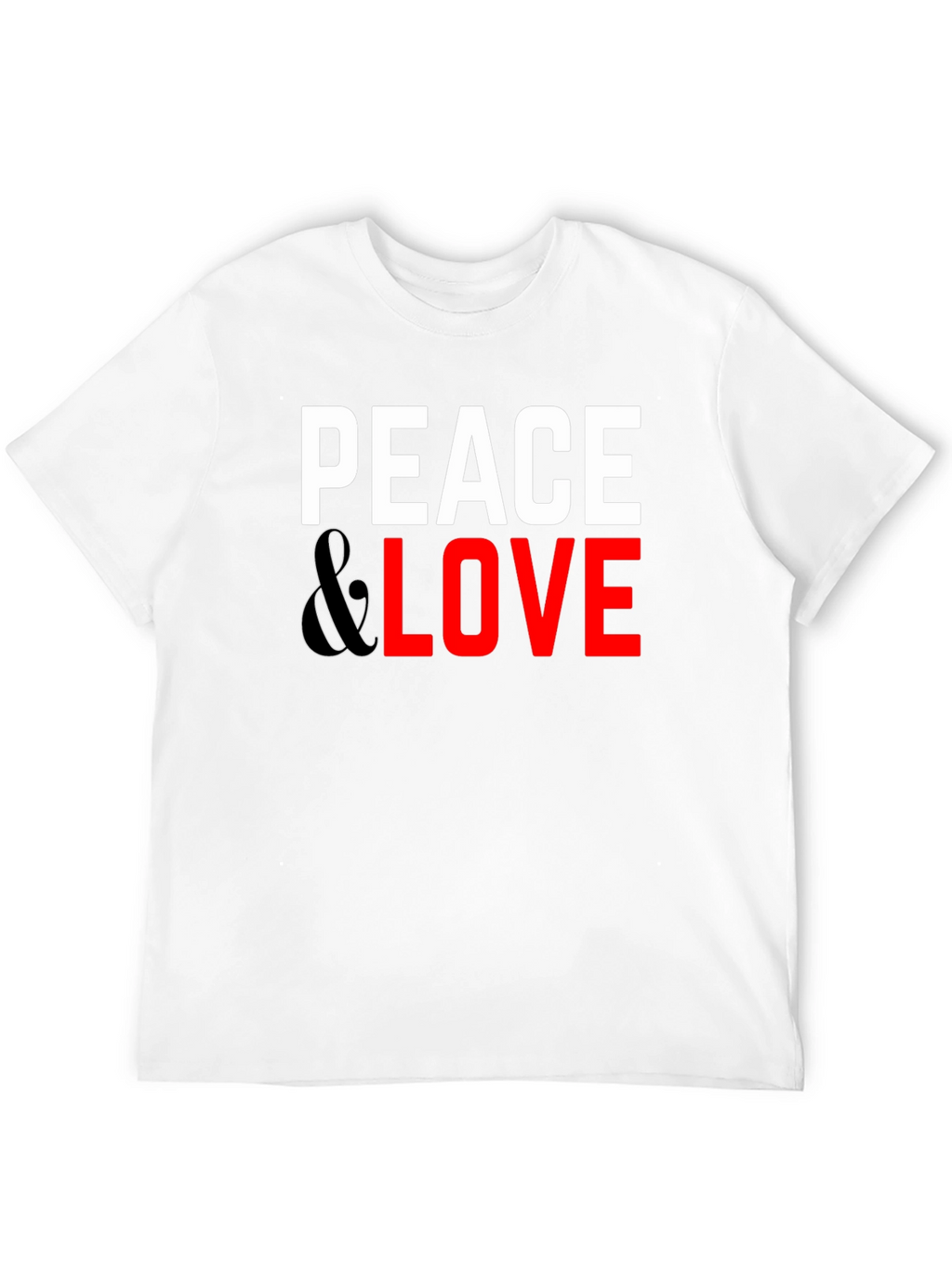 Peace & Love Graphic Tee - Black Casual T-Shirt
