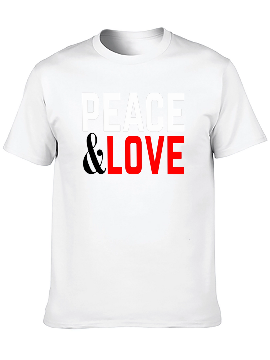 Peace & Love Graphic Tee - Black Casual T-Shirt