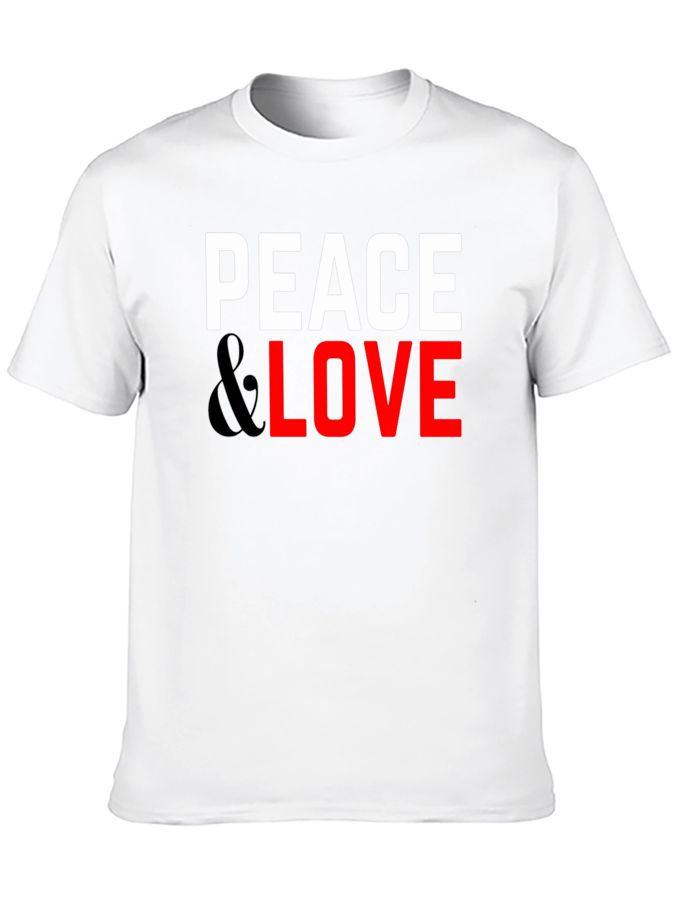 Peace & Love Graphic Tee - Black Casual T-Shirt