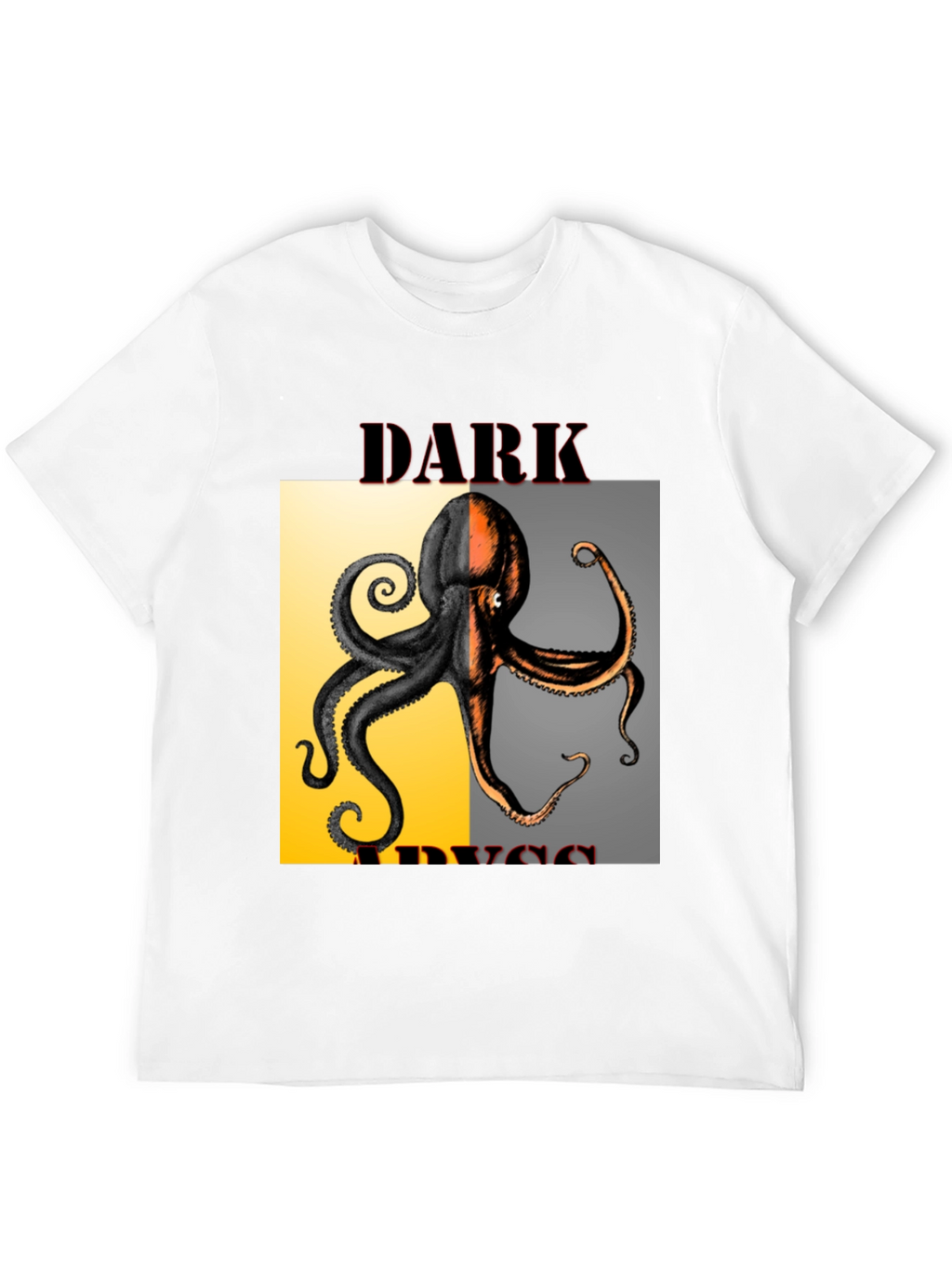 Dark Abyss Octopus Graphic Tee - Black
