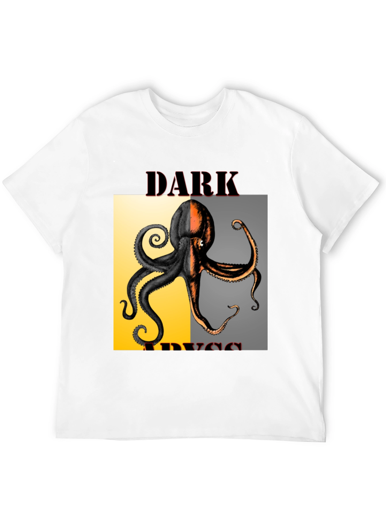 Dark Abyss Octopus Graphic Tee - Black