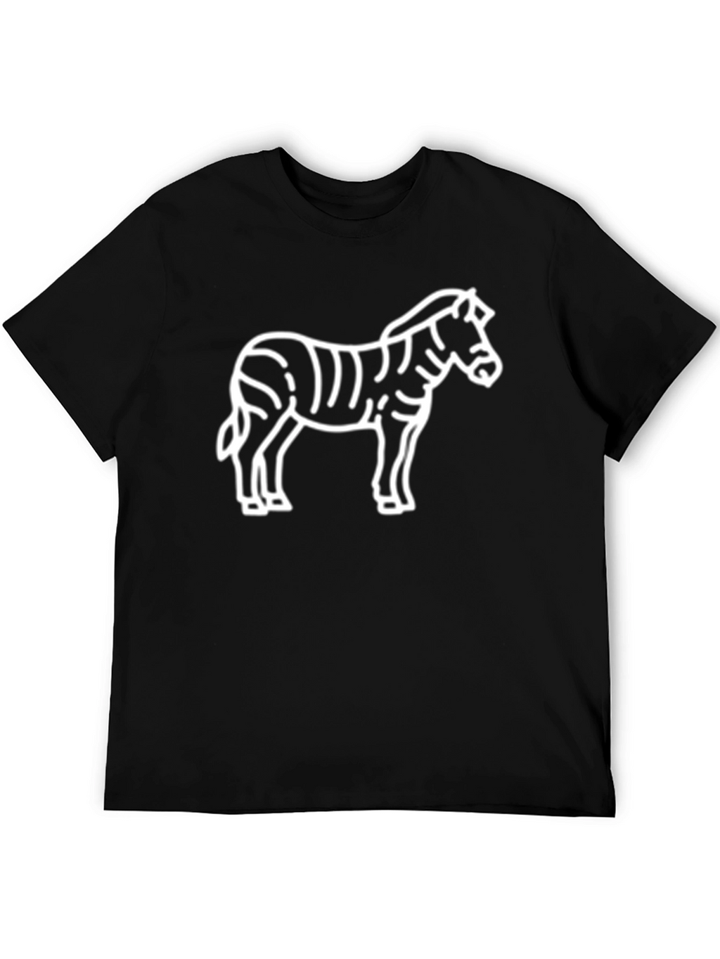 Zebra Graphic Tee - Black Cotton T-Shirt