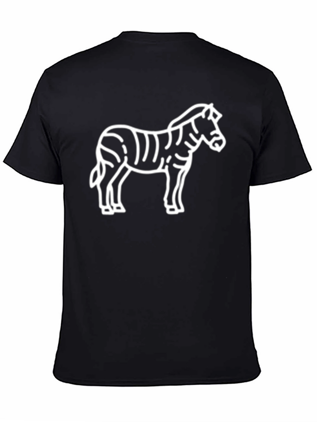 Zebra Graphic Tee - Black Cotton T-Shirt
