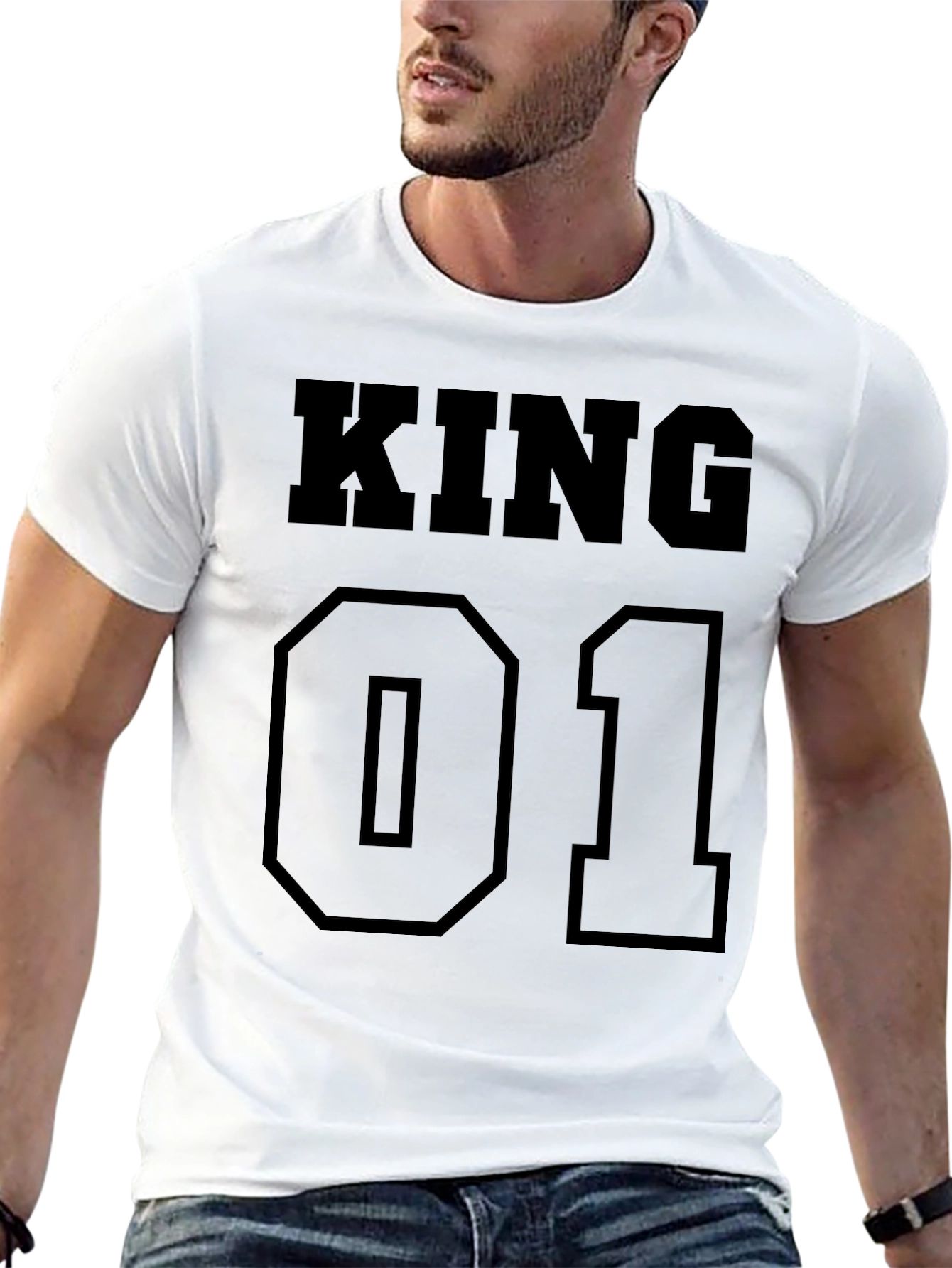 King 01 Black T-Shirt - Mens Fashion