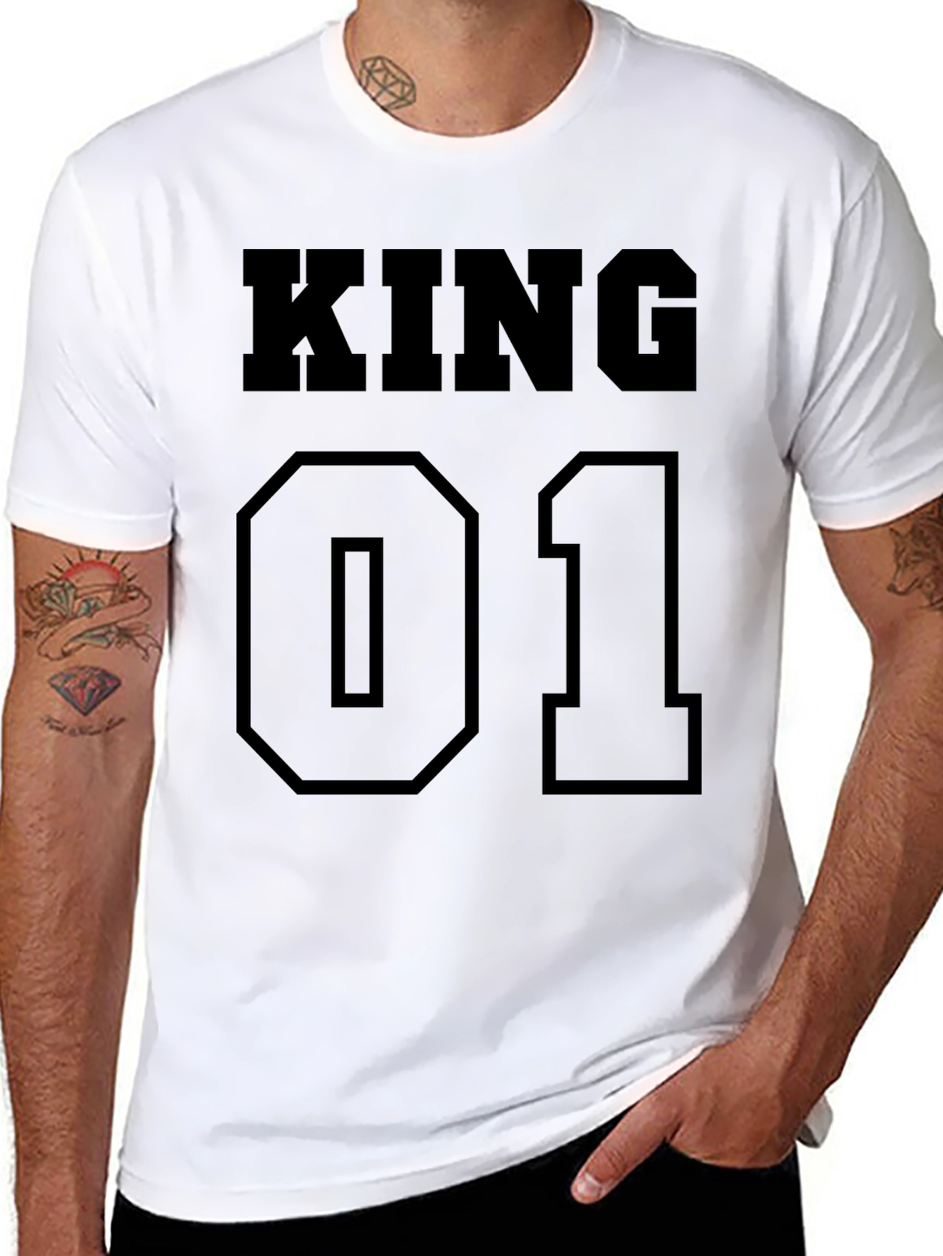 King 01 Black T-Shirt - Mens Fashion