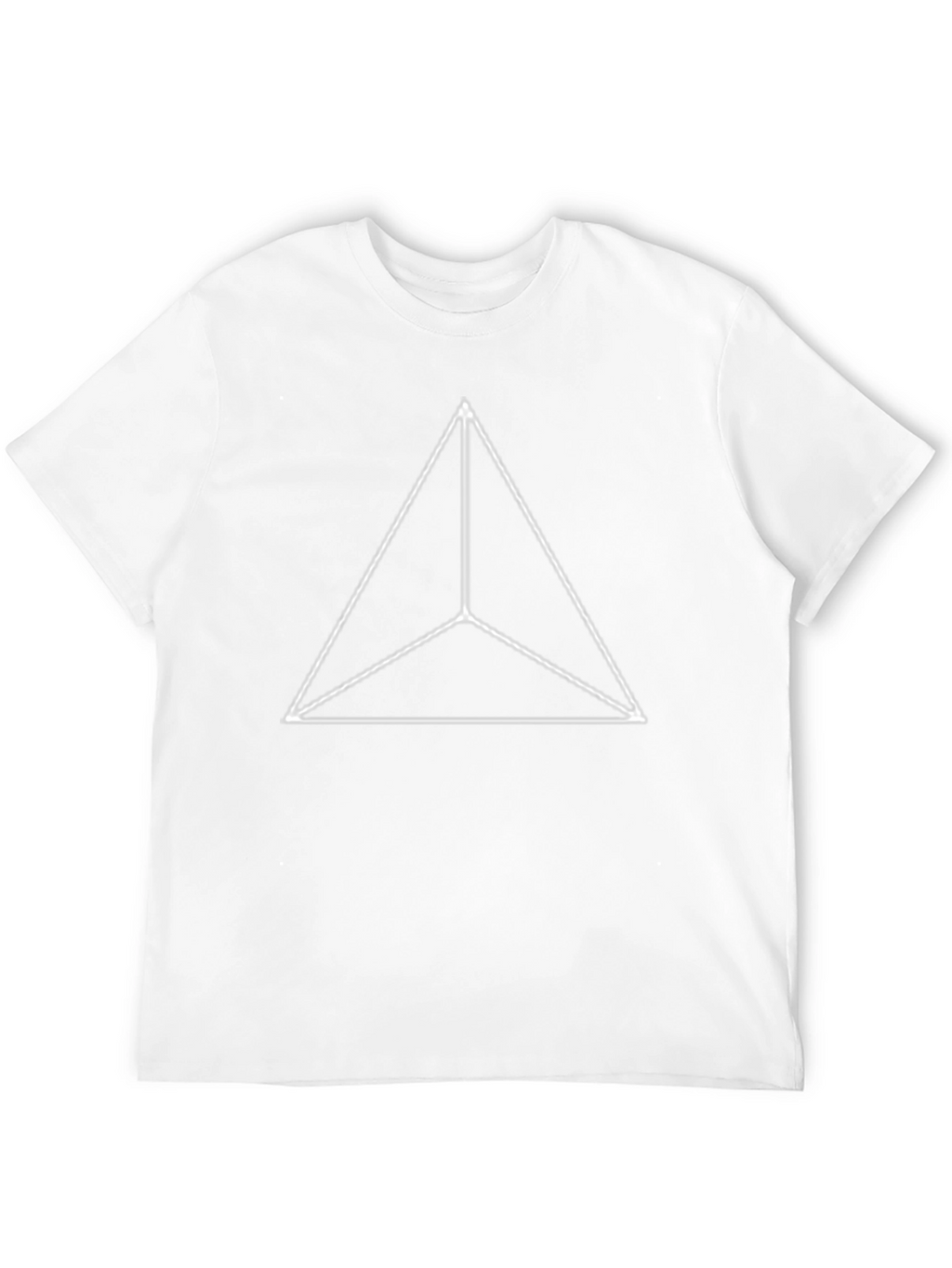 Geometric Pyramid Graphic Tee - Modern Style