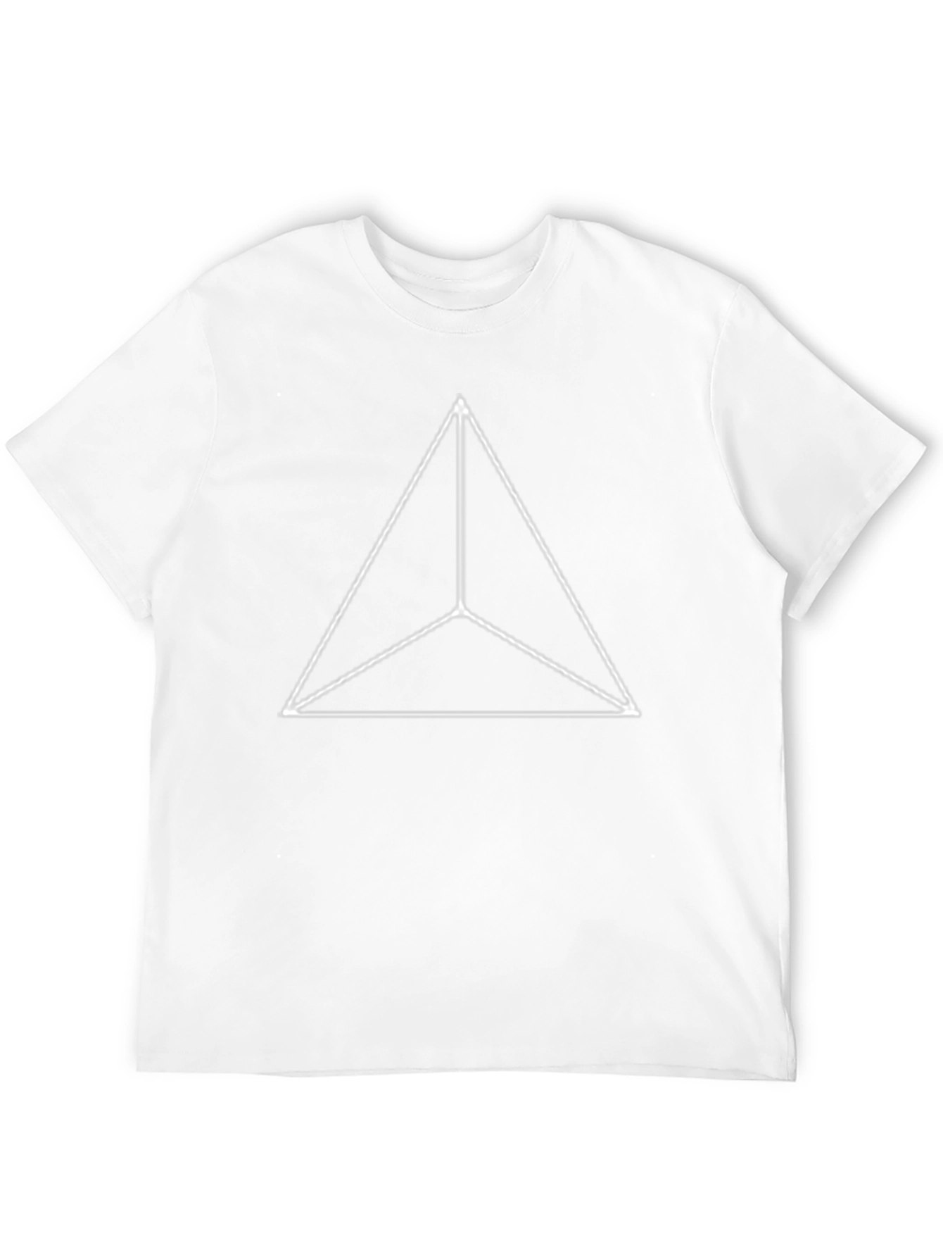 Geometric Pyramid Graphic Tee - Modern Style