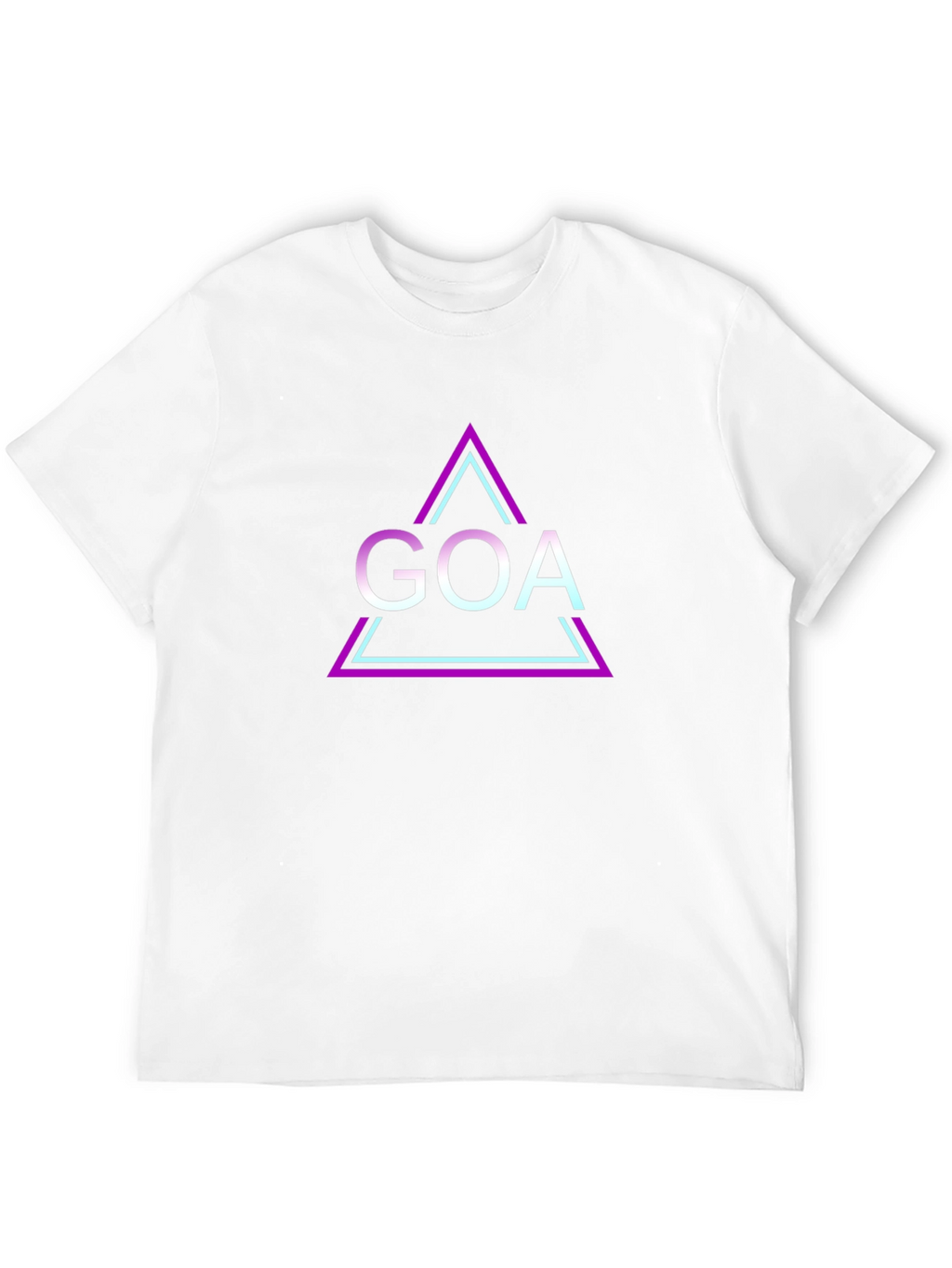 GOA Triangle Graphic Print Black T-Shirt