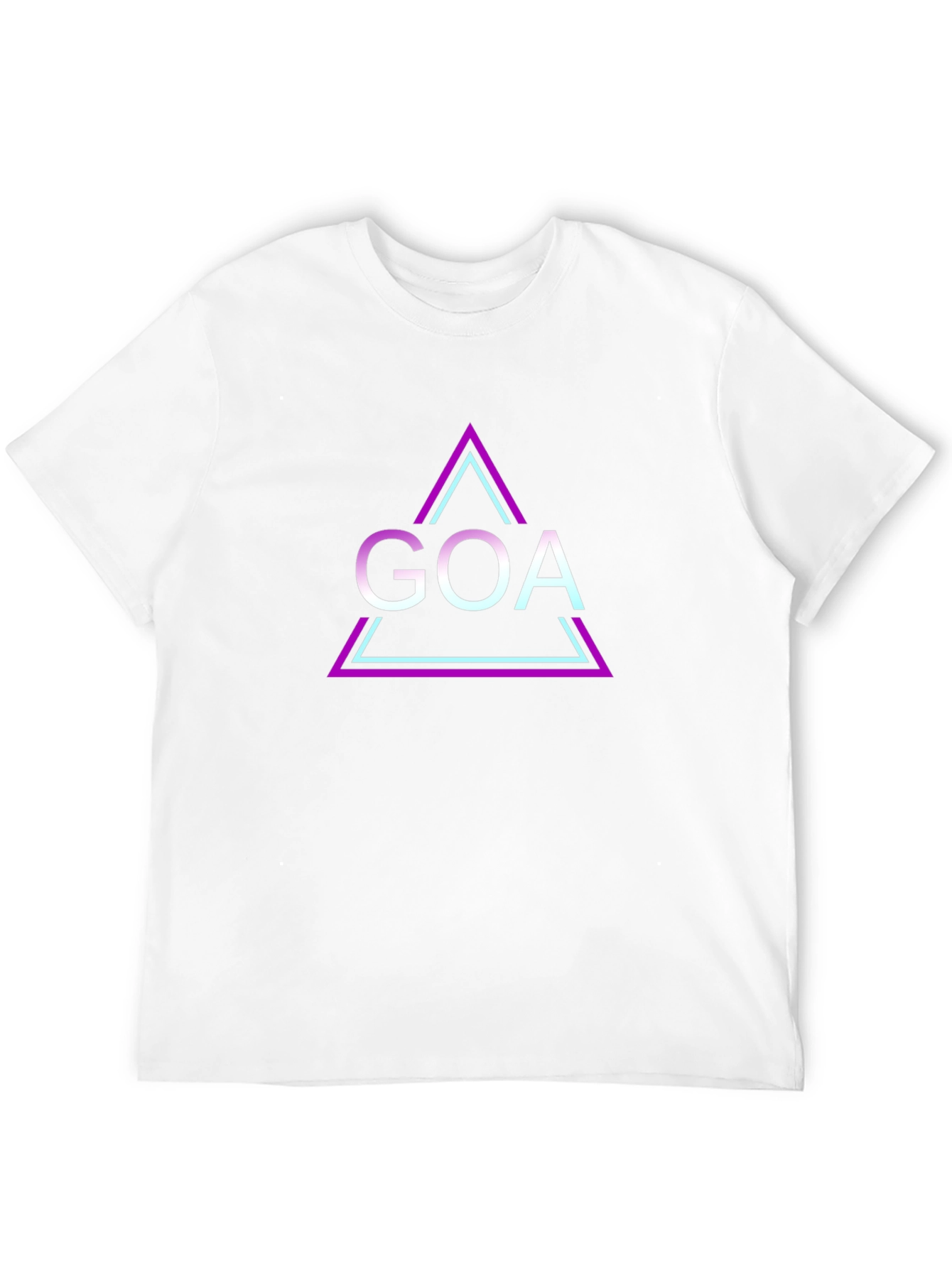 GOA Triangle Graphic Print Black T-Shirt