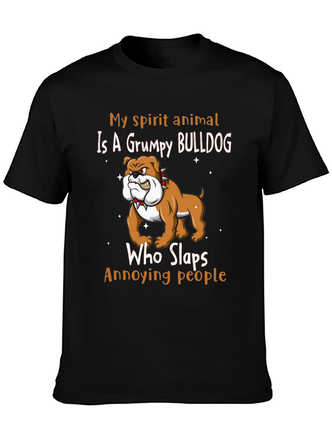 Grumpy Bulldog Spirit Animal T-Shirt