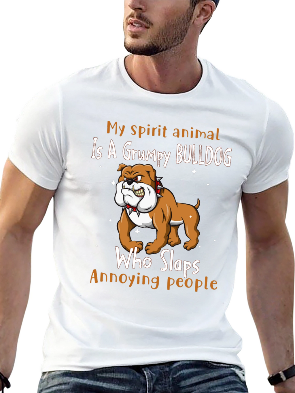 Grumpy Bulldog Spirit Animal T-Shirt