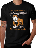 Grumpy Bulldog Spirit Animal T-Shirt