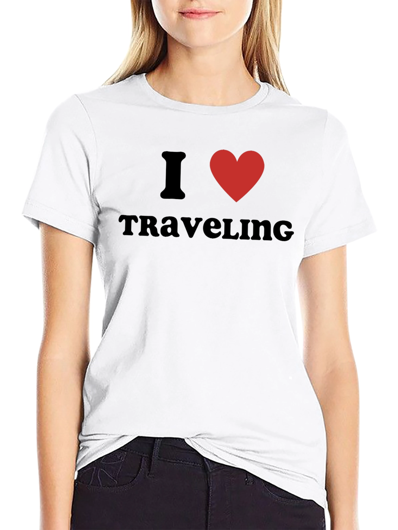 I Heart Traveling Black T-Shirt