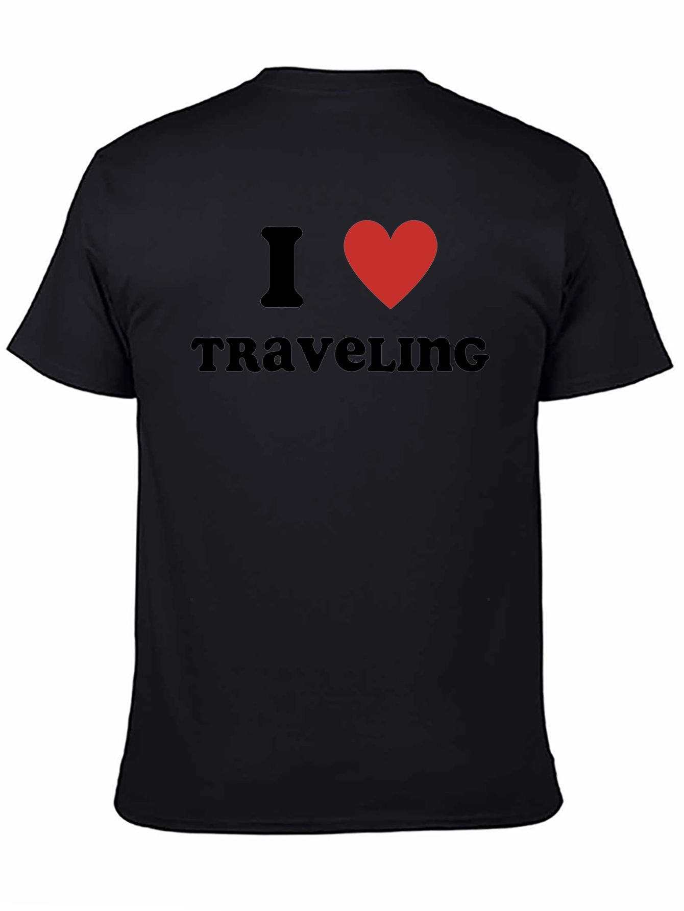 I Heart Traveling Black T-Shirt