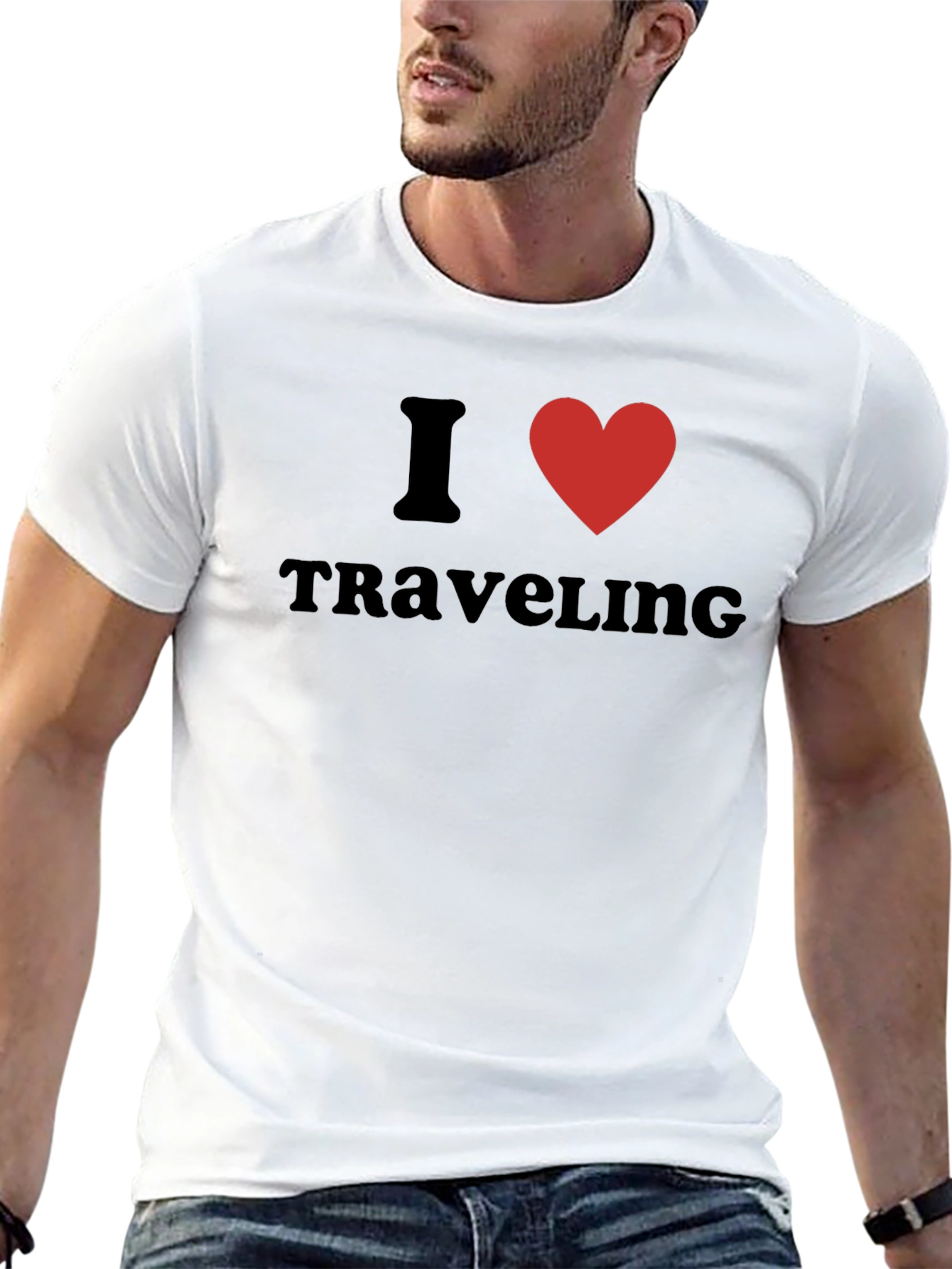 I Heart Traveling Black T-Shirt