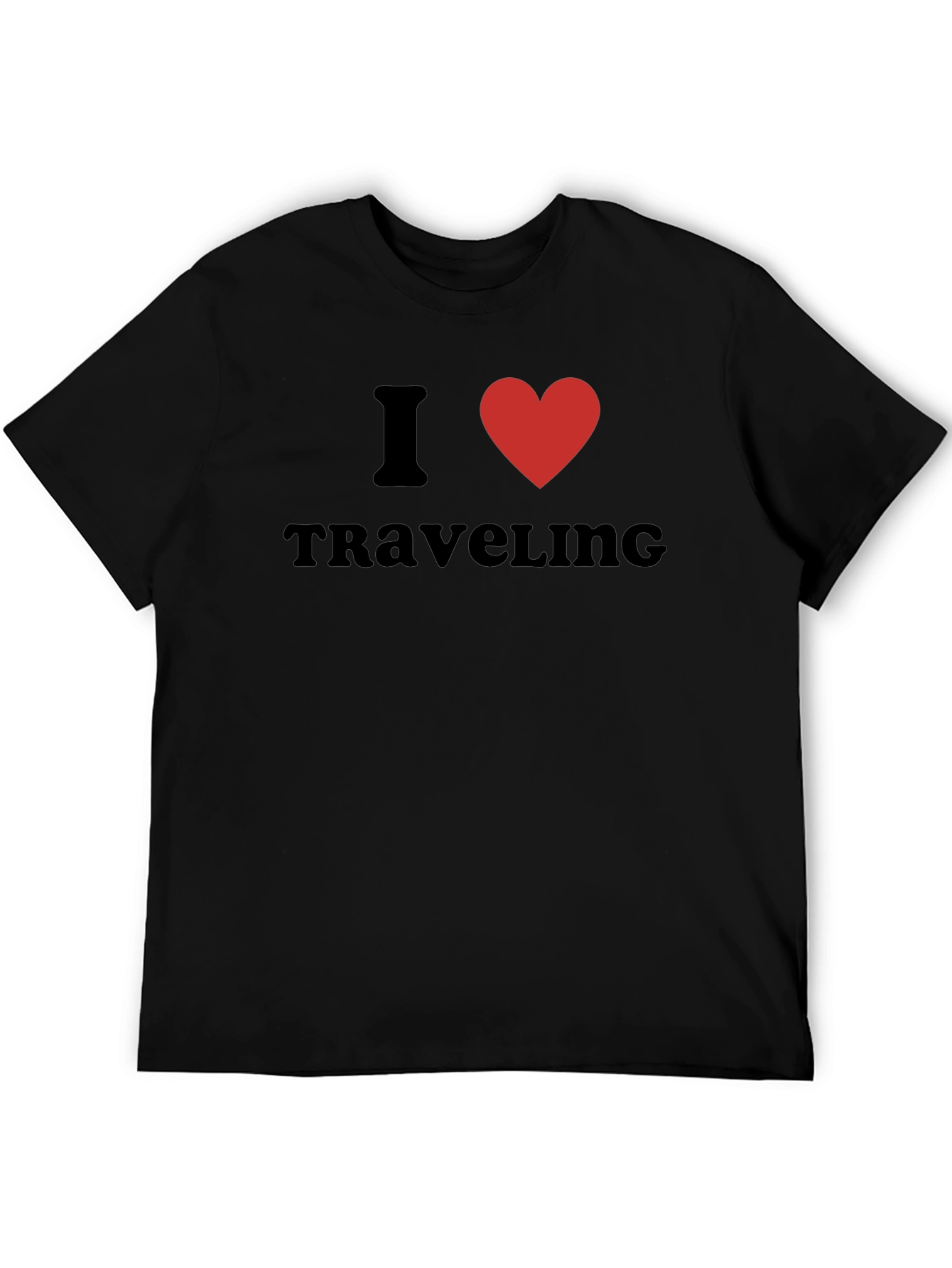 I Heart Traveling Black T-Shirt