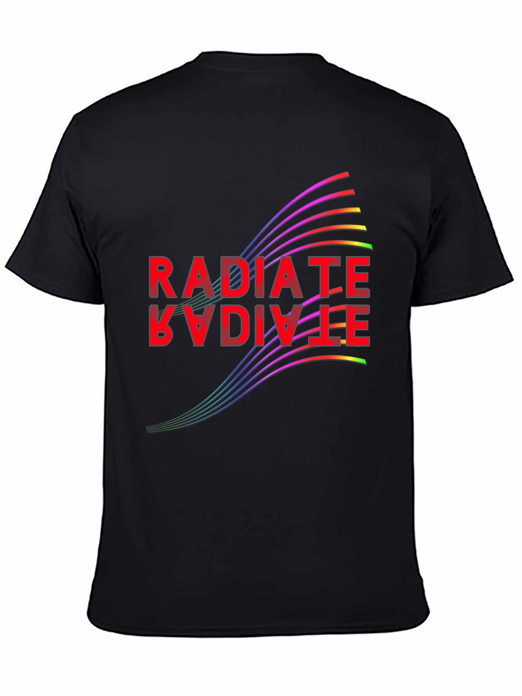 Radiate Positive Vibes Black Graphic Tee