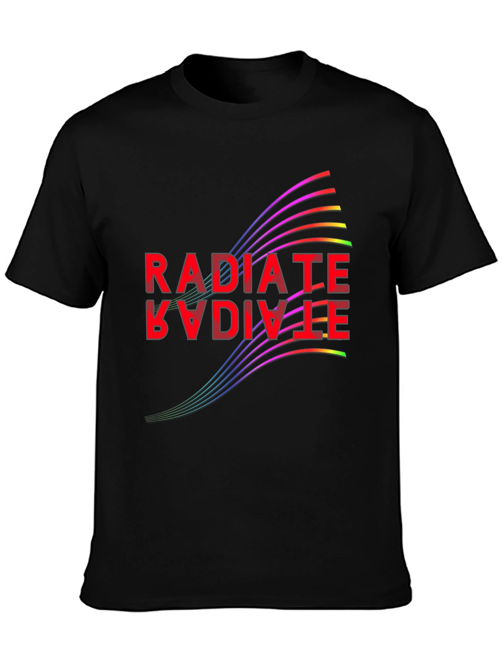 Radiate Positive Vibes Black Graphic Tee
