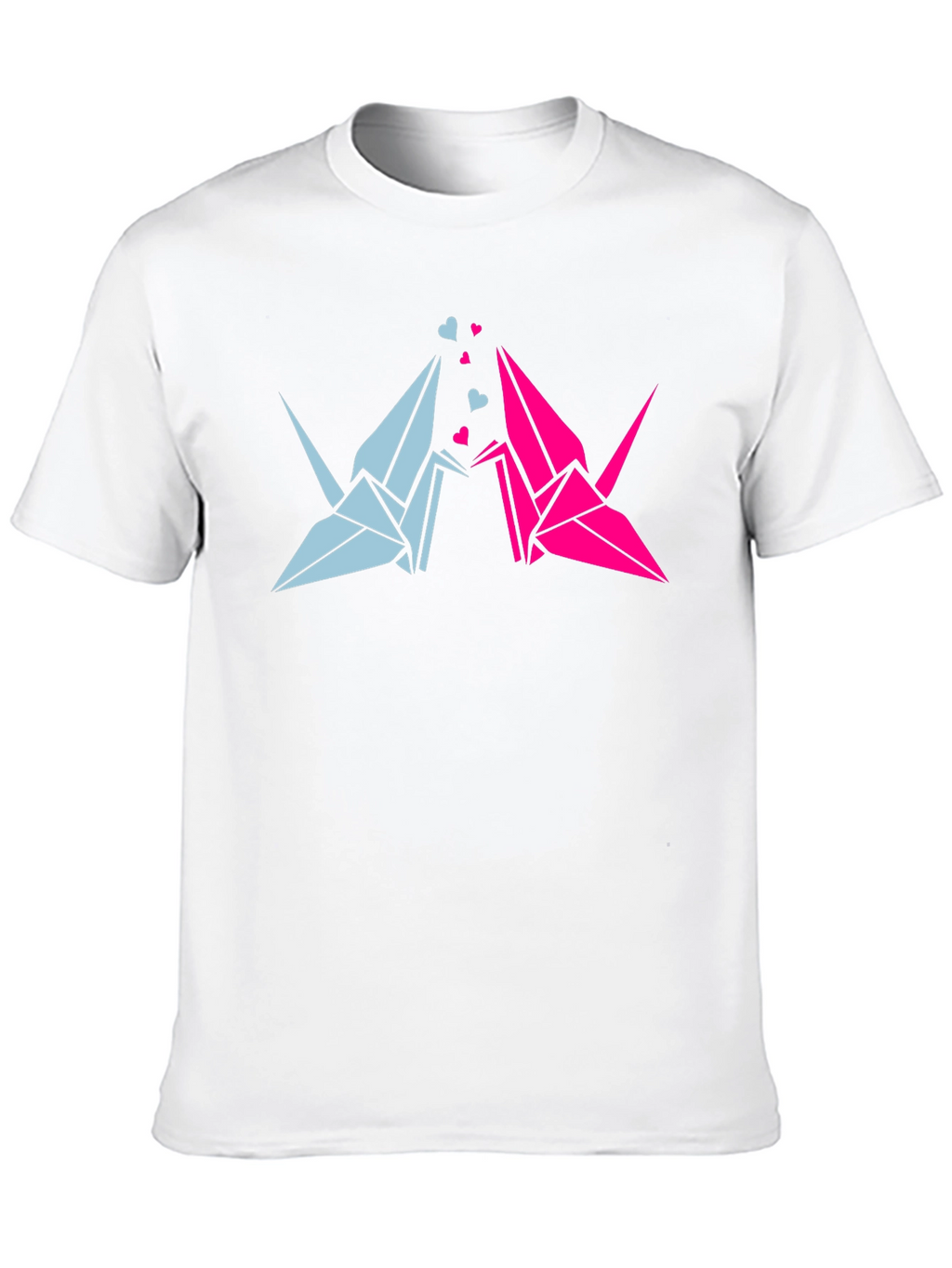Origami Crane Love Black T-Shirt