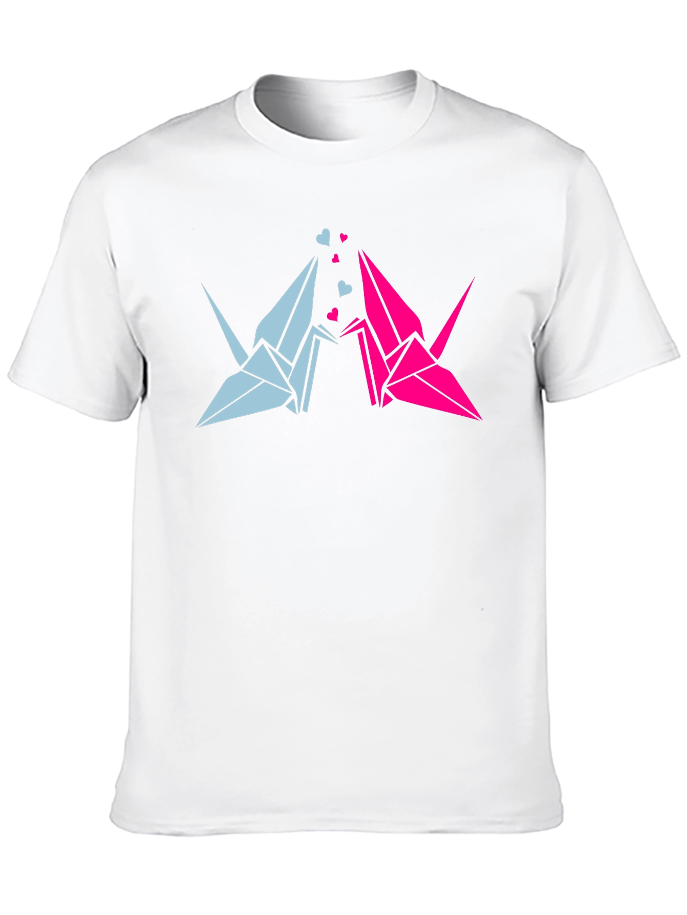 Origami Crane Love Black T-Shirt