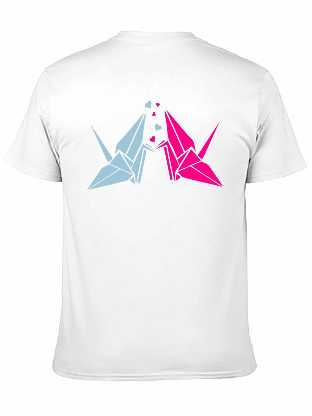 Origami Crane Love Black T-Shirt