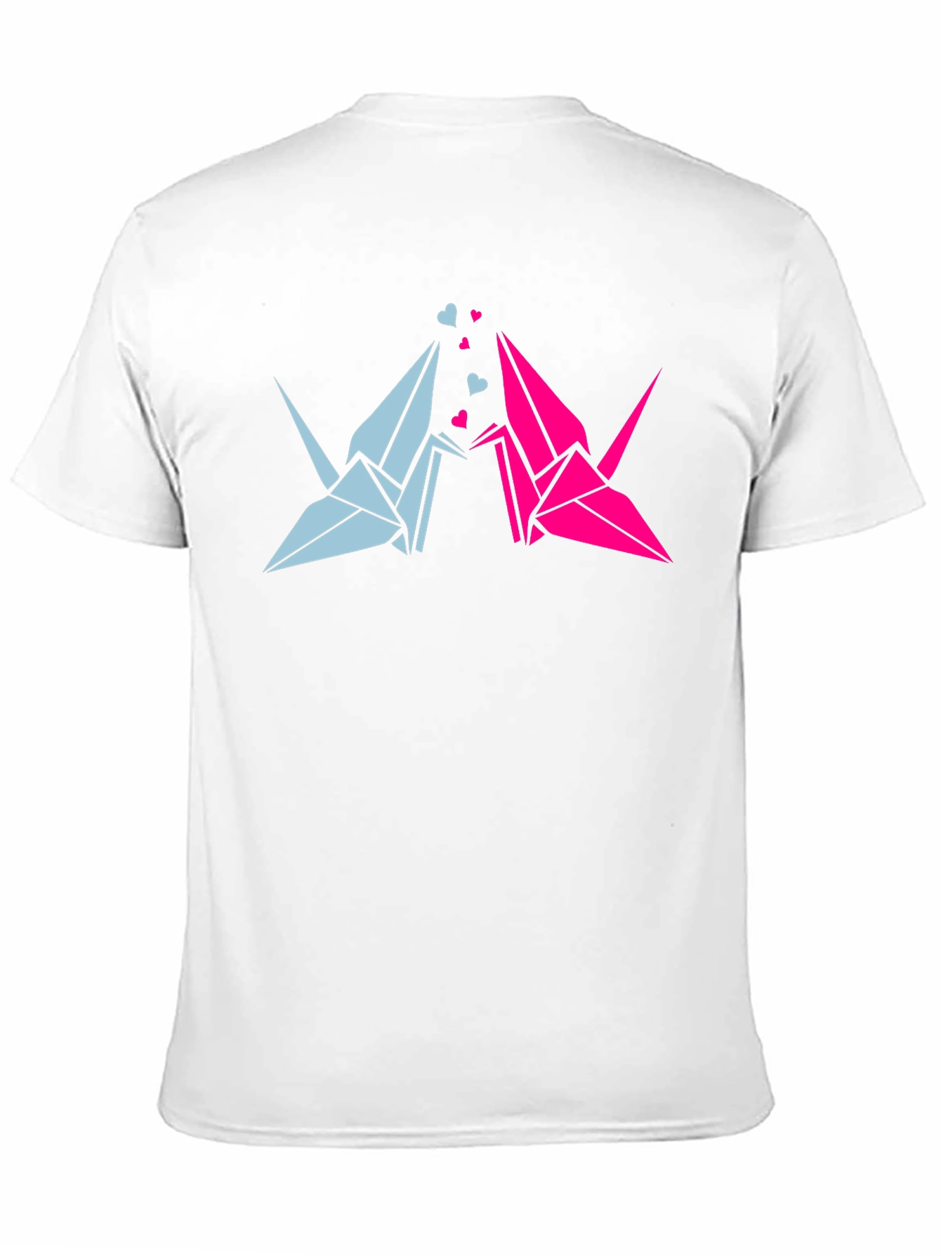 Origami Crane Love Black T-Shirt
