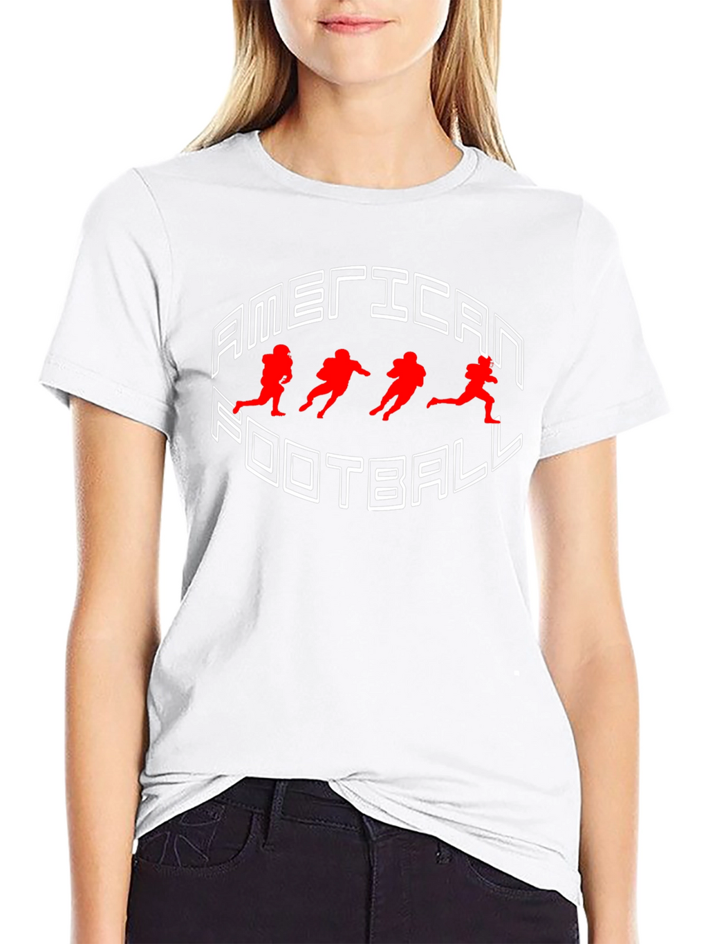 American Football Graphic Tee - Black