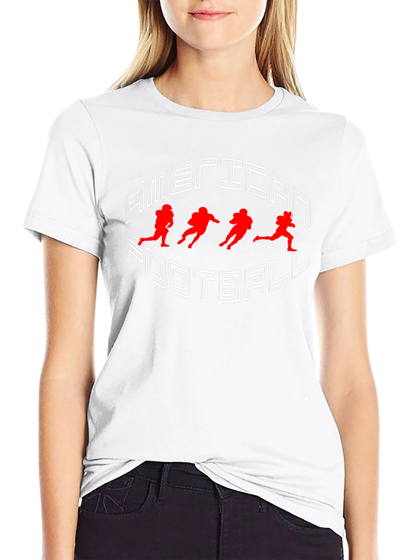 American Football Graphic Tee - Black
