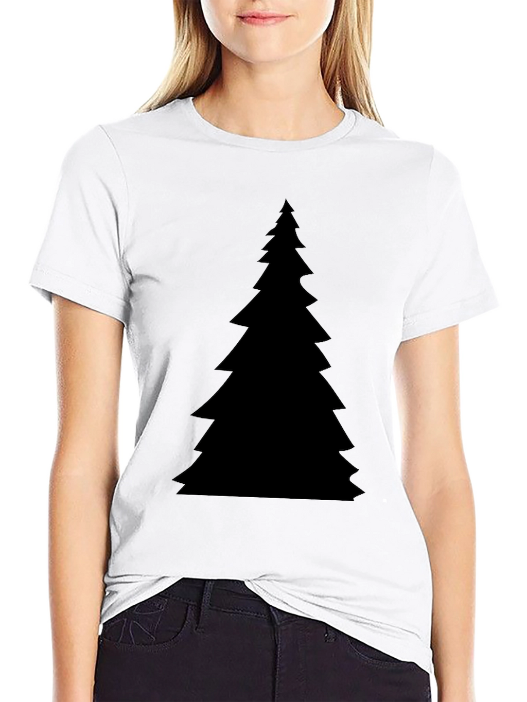 Christmas Tree Graphic Black T-Shirt