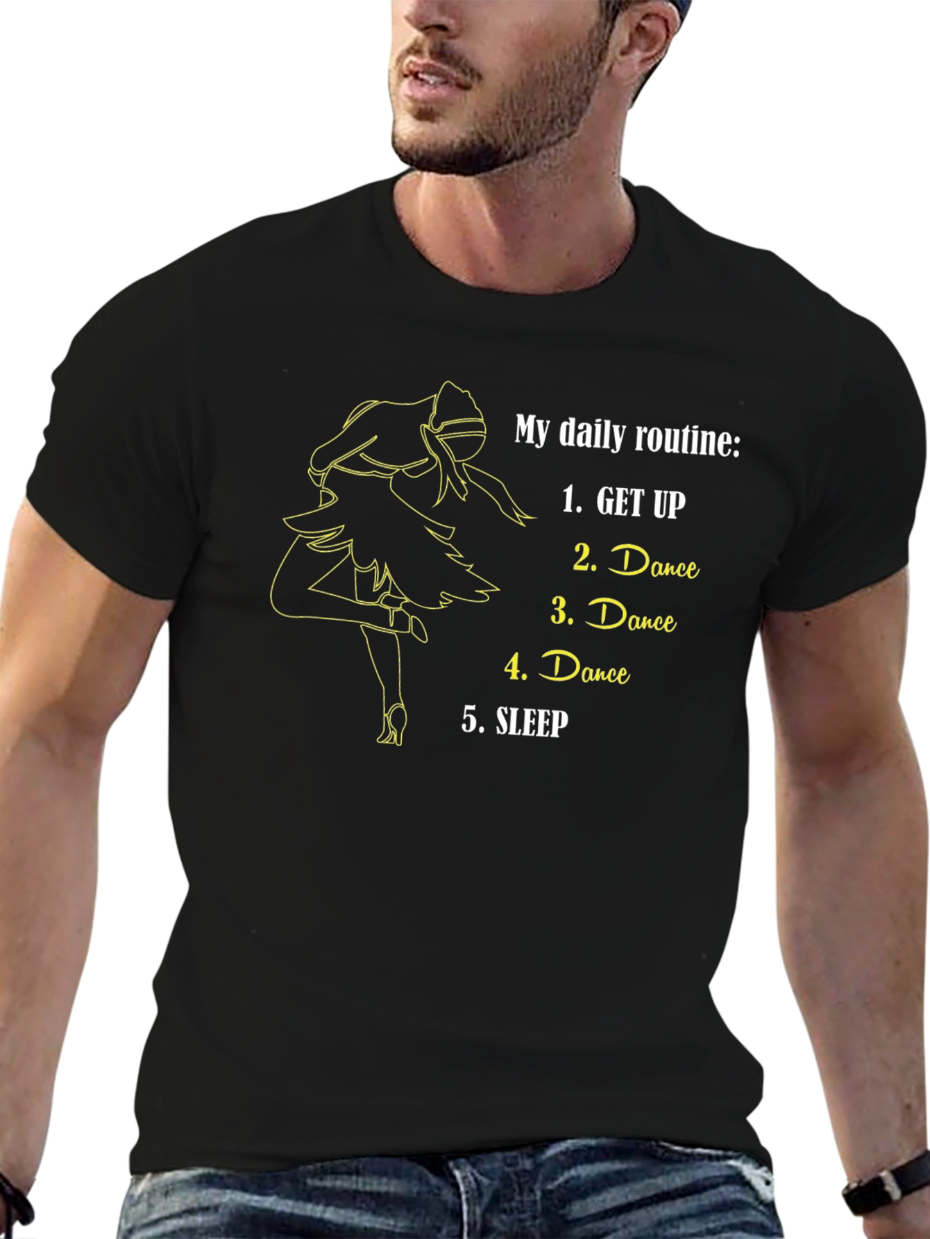 Dance Daily Routine T-Shirt - Black