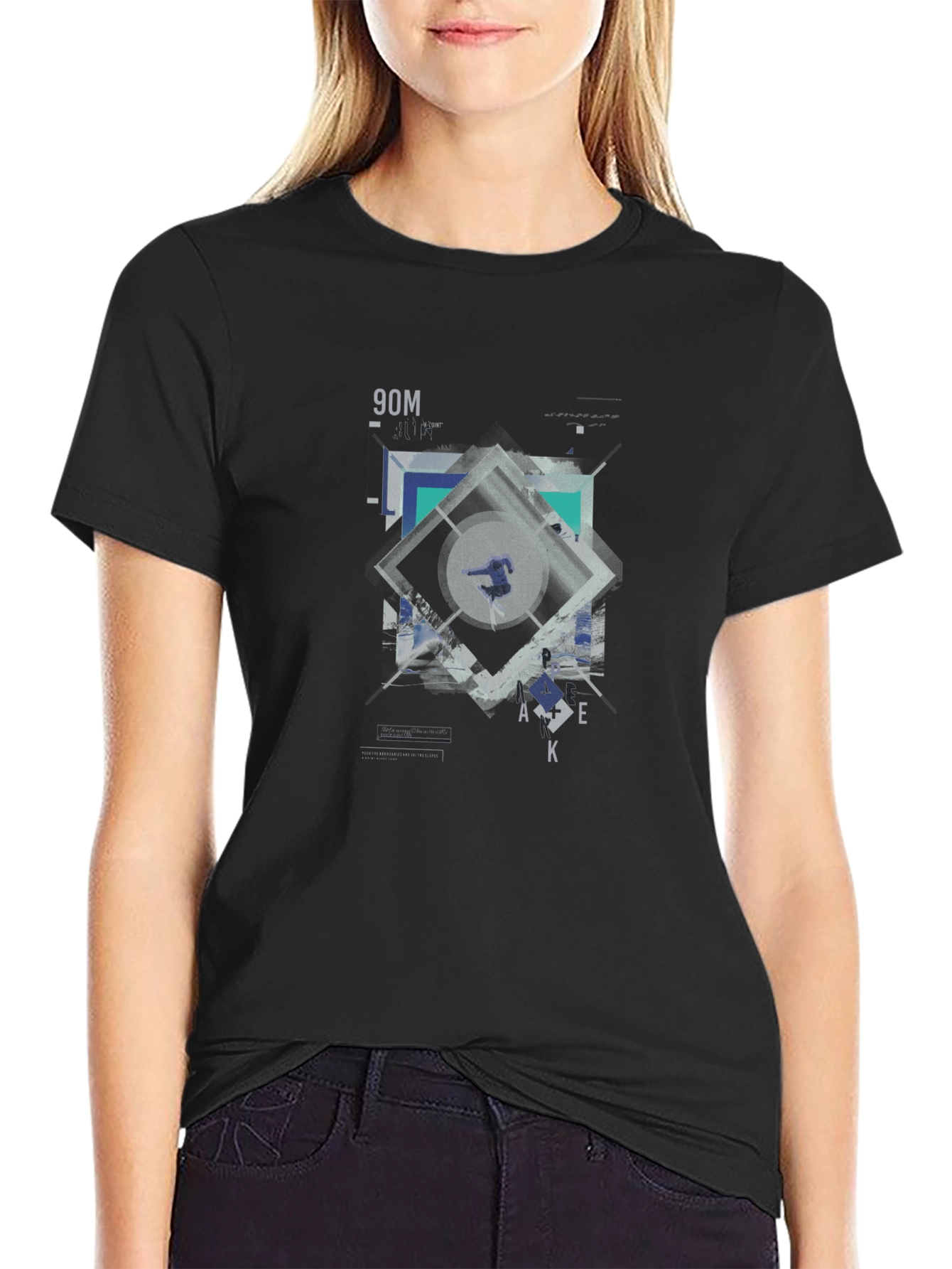 Geometric Graphic Print T-Shirt | Modern Design Tee