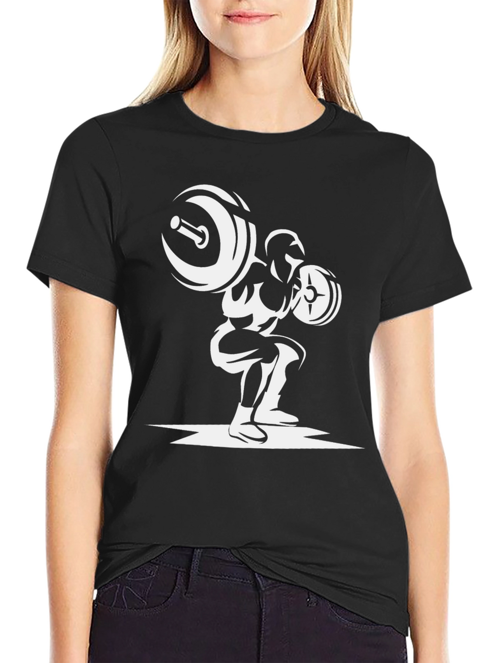 Weightlifting Squat Black Graphic Tee