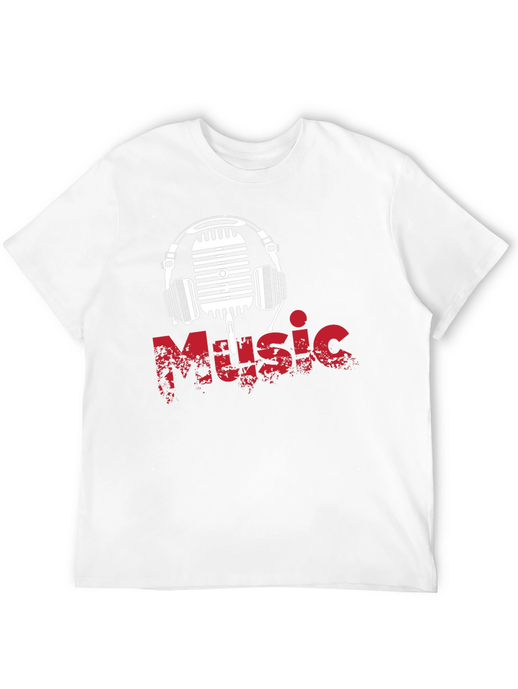 Music Lover Graphic T-Shirt - Microphone & Headphones