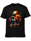 Skateboarding Bee Graphic Tee - Black