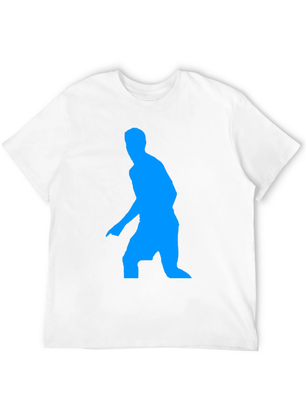 Blue Figure Graphic Black T-Shirt