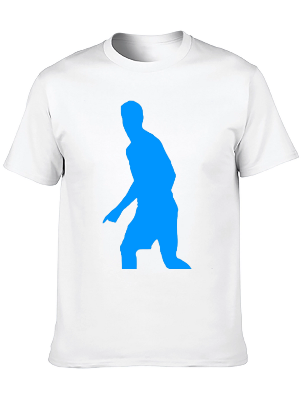 Blue Figure Graphic Black T-Shirt