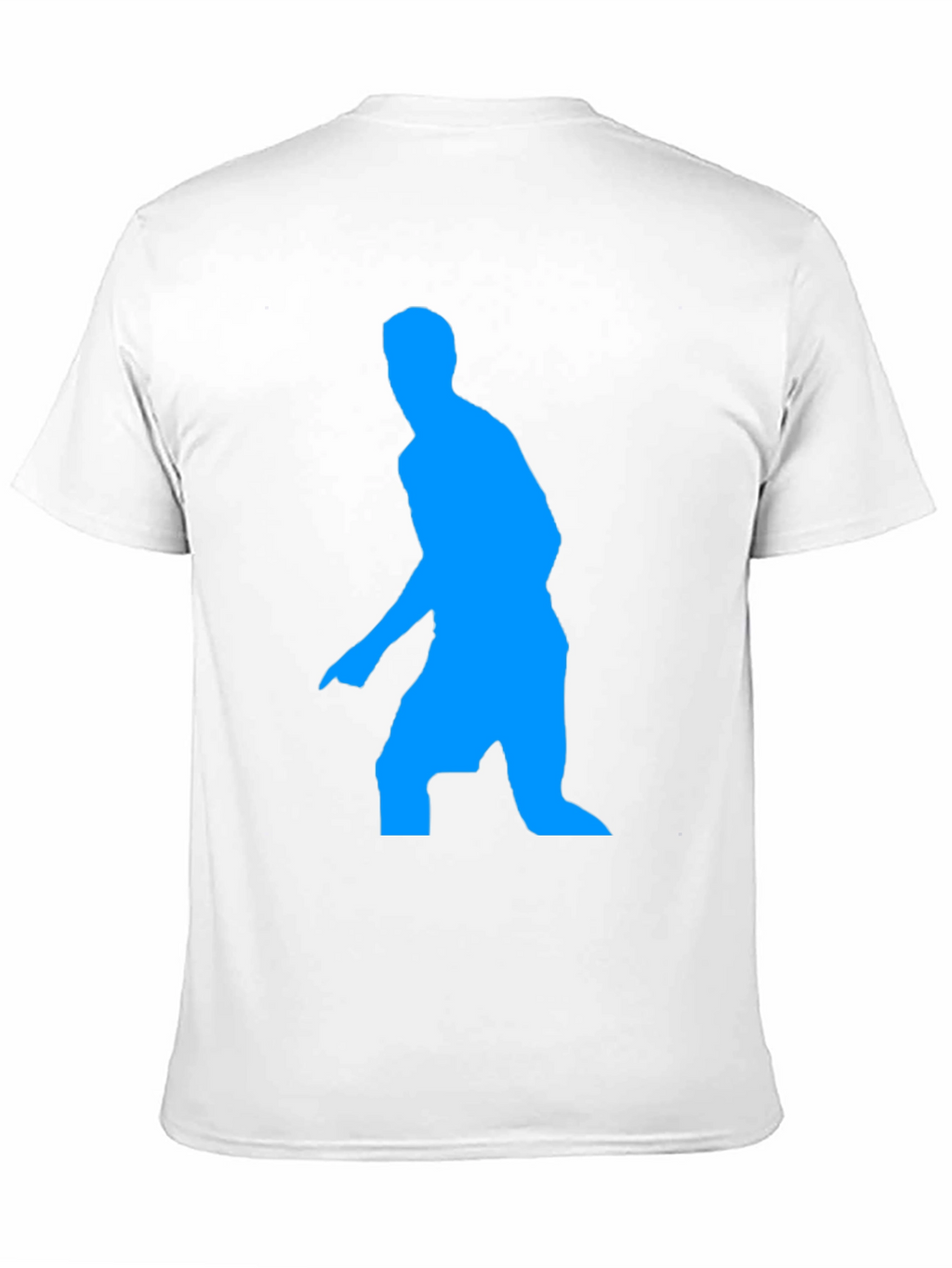 Blue Figure Graphic Black T-Shirt