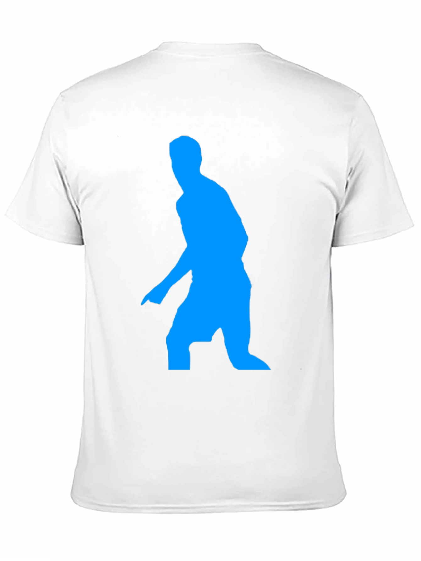 Blue Figure Graphic Black T-Shirt