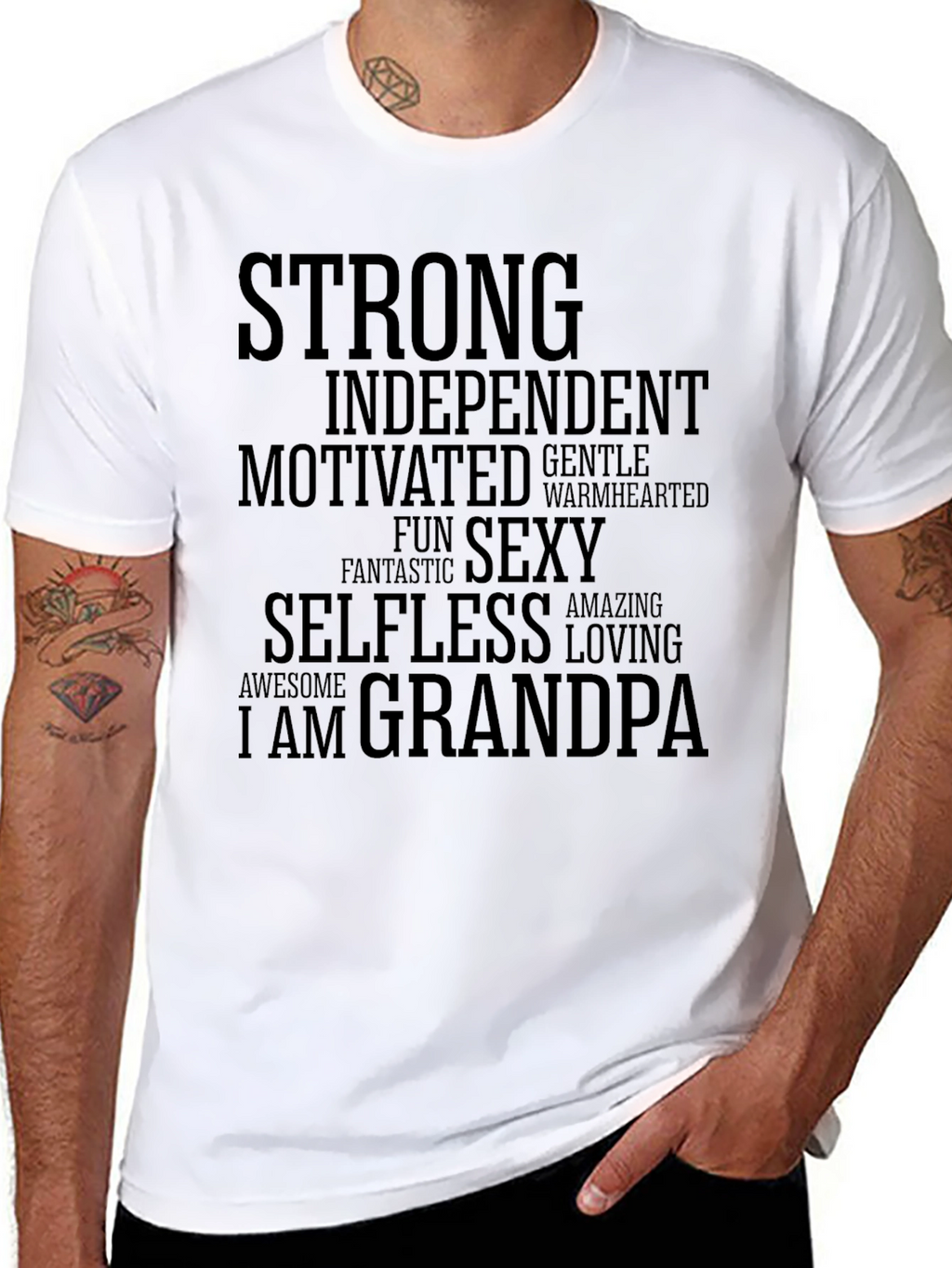 Strong Grandpa T-Shirt - Soft Cotton Blend Tee