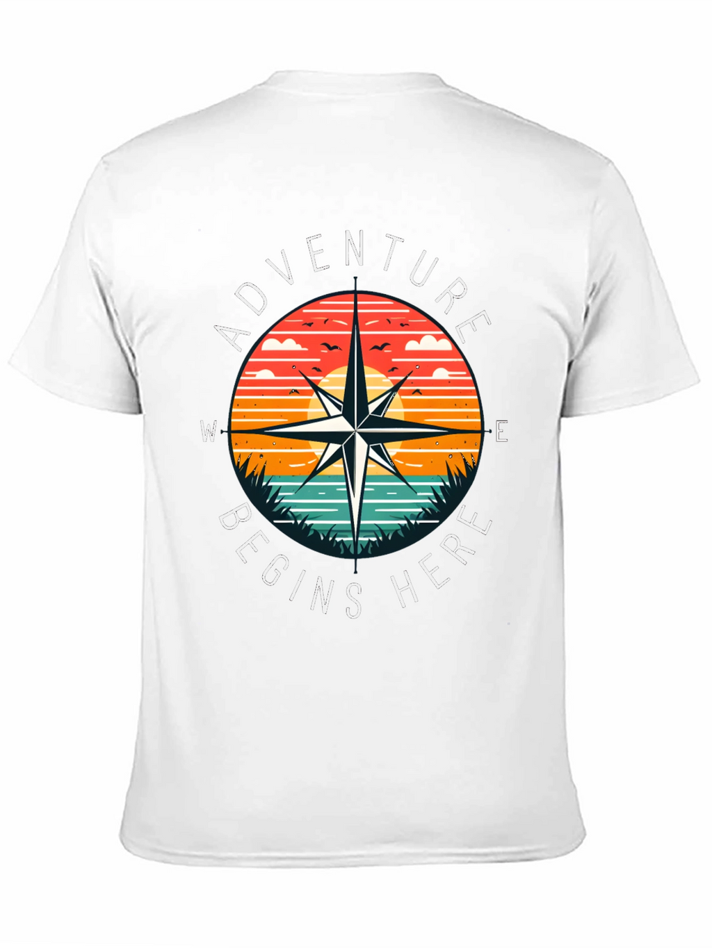 Adventure Begins Here Compass Graphic Tee