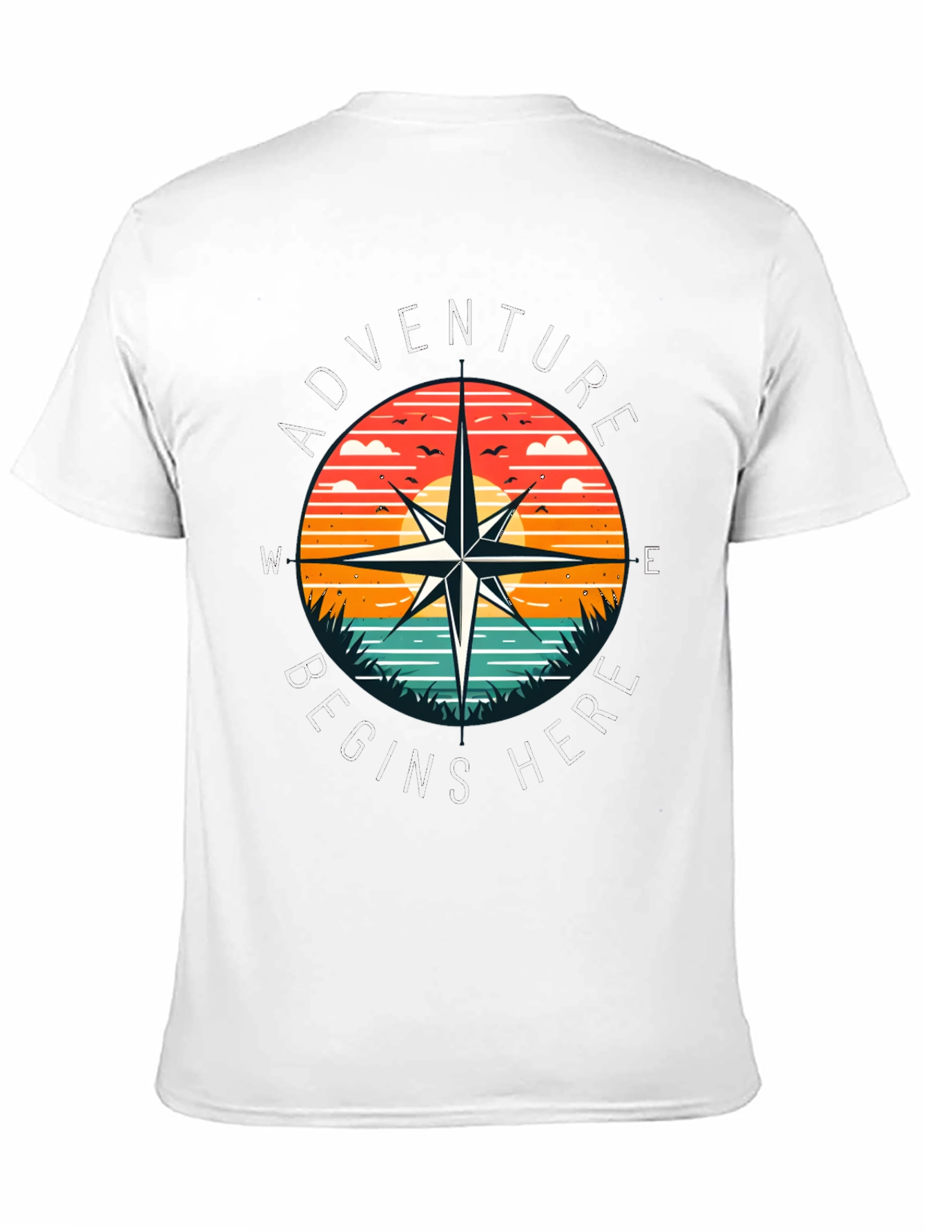 Adventure Begins Here Compass Graphic Tee