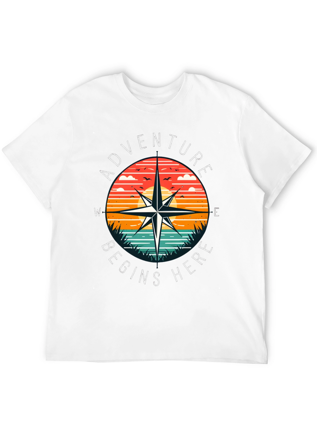Adventure Begins Here Compass Graphic Tee