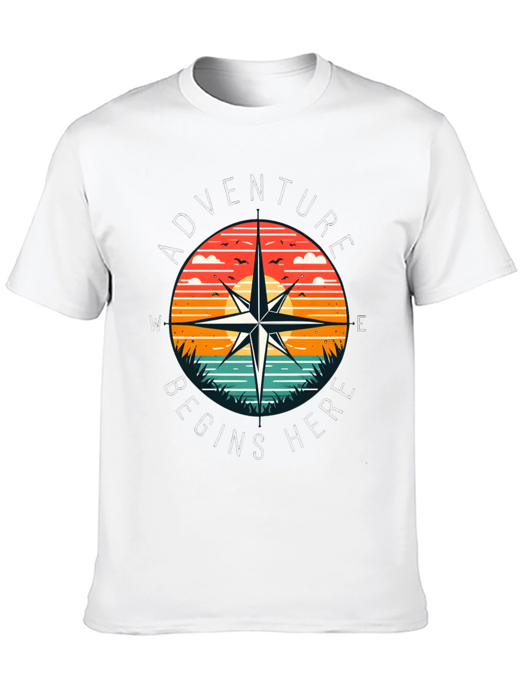 Adventure Begins Here Compass Graphic Tee