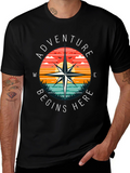 Adventure Begins Here Compass Graphic Tee