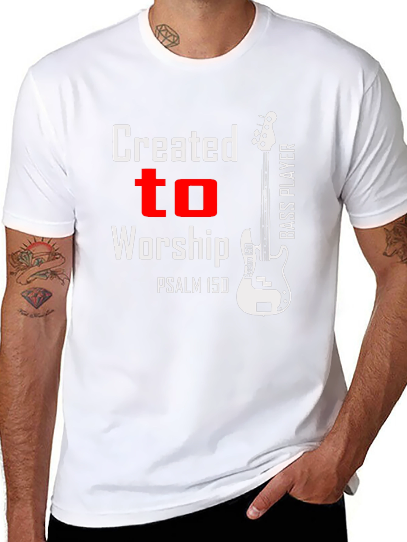 Created to Worship Bass Player T-Shirt