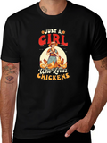 Just A Girl Who Loves Chickens Graphic T-Shirt