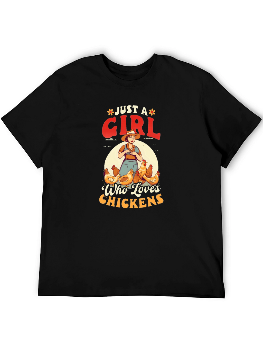 Just A Girl Who Loves Chickens Graphic T-Shirt
