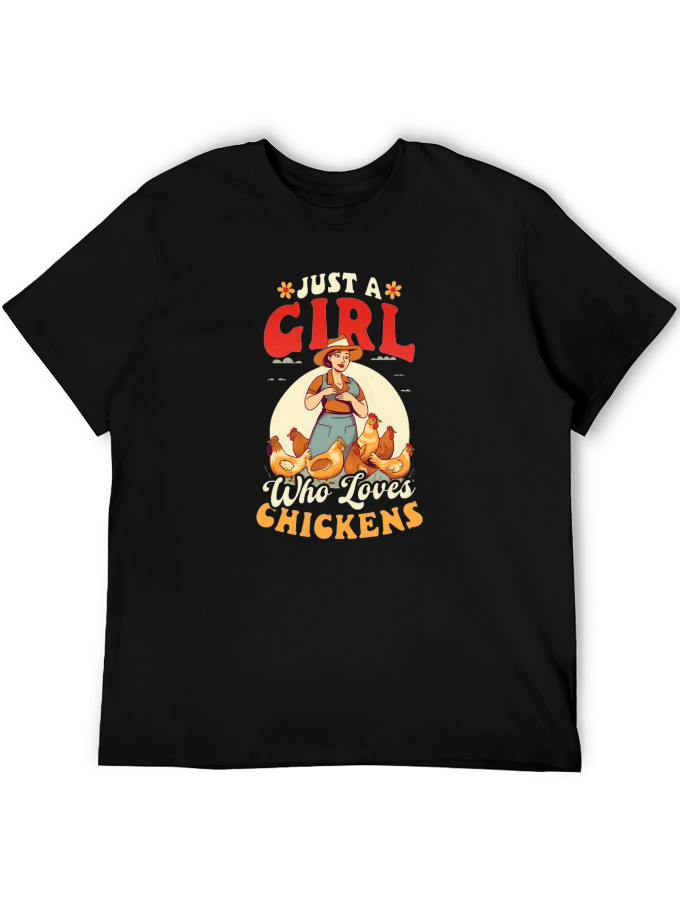 Just A Girl Who Loves Chickens Graphic T-Shirt