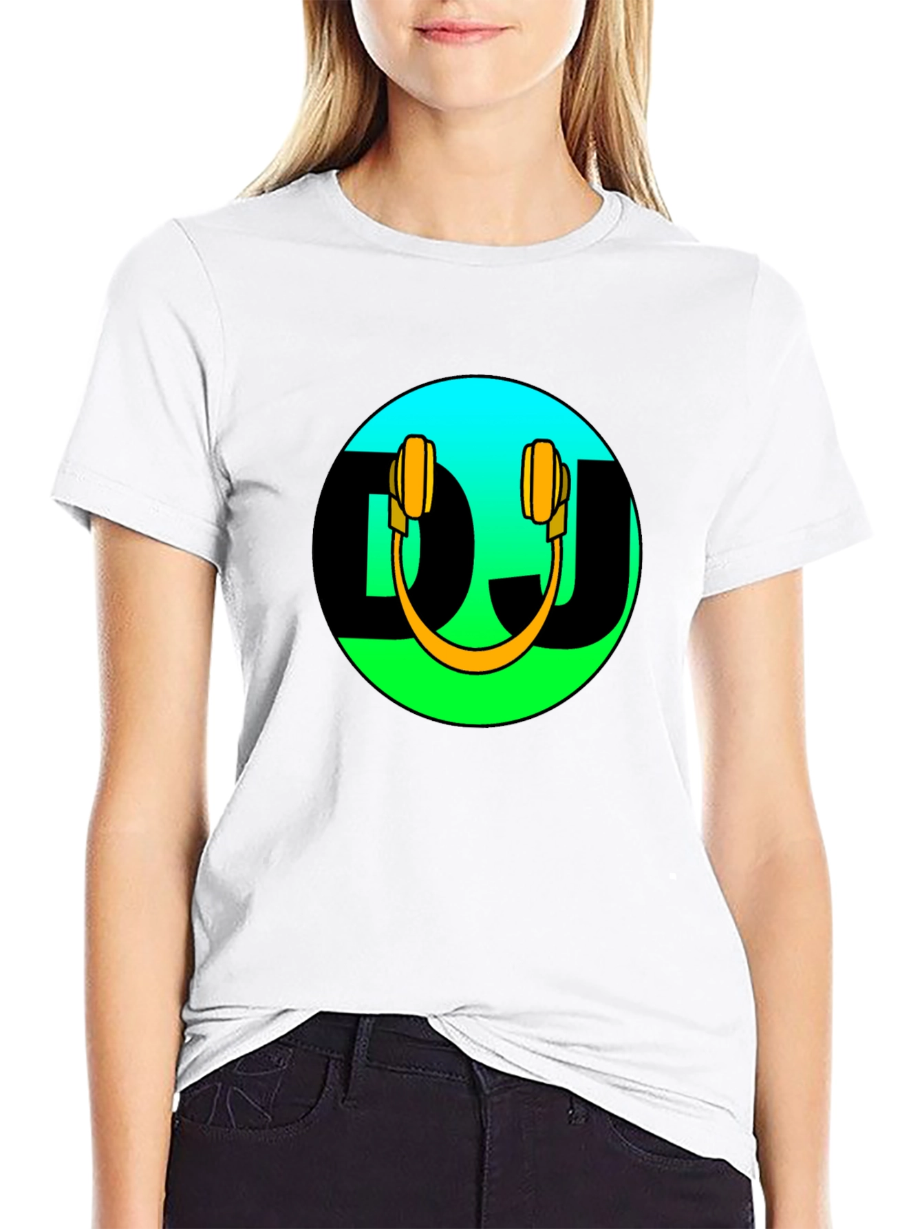DJ Headphones Graphic Black T-Shirt