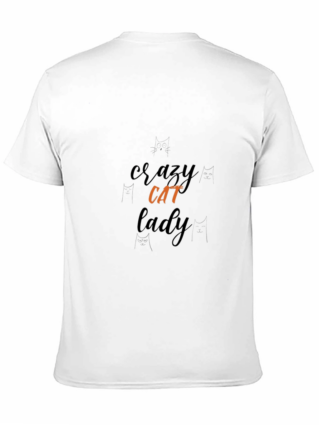 Crazy Cat Lady Graphic T-Shirt - Black Cotton Tee